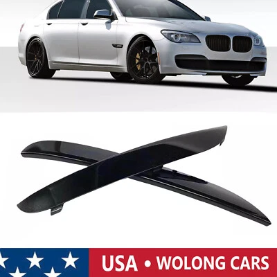 2Pcs Front Bumper Moulding Trims for BMW 7 Series F01 F02 2009-2015 51118047727  - Image 1 of 4