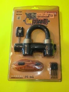 HIGH SECURITY PADLOCK DISC CHAIN MOTORCYCLE ATV BIKE BOAT ONGUARD LOCK RARE - Picture 1 of 9