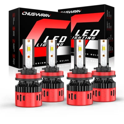 For Buick Allure 2005-2010 4PC LED Headlight Bulbs High&Low Beam Combo Kit 6000K - Image 1 of 4