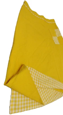 Falda envolvente de guinga años 70 amarillo mostaza lirio s boutique Beverly Hills talla S Foto 1 de 4