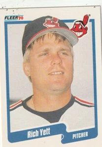 FREE SHIPPING-MINT-1990 Fleer Rich Yett #504 INDIANS PLUS BONUS CARDS - Picture 1 of 1