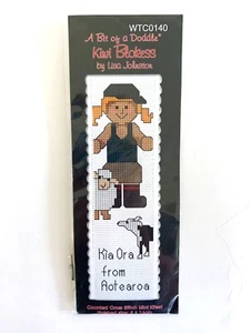 KIWI BLOKESS New Zealand Counted Cross Stitch Bookmark Kit Maori Greeting - Picture 1 of 2