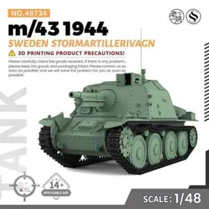 SSMODEL SS48734 1/48 25mm Kit Modelo Militar Suecia SAV m/43 1944 75mm IMPRESIÓN 3D - Imagen 1 de 5