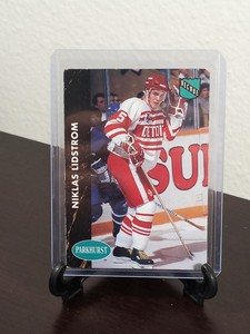 Niklas Lidstrom 1991-92 Parkhurst Hockey Rookie Card HOF RC #37 Red Wings