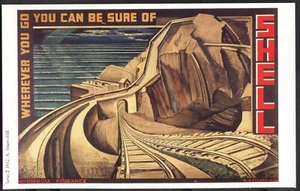 Modern Postcard: 1932 SHELL OIL & PETROL Advert: Mousehole, Penzance, Cornwall - Picture 1 of 1