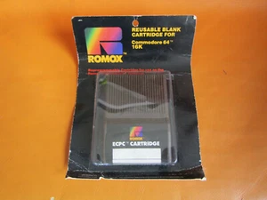 VINTAGE 1983 ROMOX REUSEABLE BLANK CARTRIDGE FOR COMMODORE 64 16K NEW & SEALED - Photo 1/3