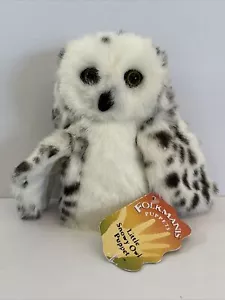 Folkmanis Little Snowy Owl Little Puppet, White, Gray, Black - Picture 1 of 6