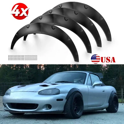 Комплект из 4 колесных арок расширителей крыльев 4,5 дюйма для Mazda Miata MX5 MX3 очень широкий корпус - Изображение 1 из 4