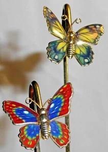 Menge 2 Metall Schmetterling Lesezeichen Seitentrennzeichen - Bild 1 von 4