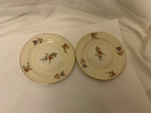2 Bread Plates Household Institute Priscilla Eggshell Nautilus P1 - Picture 1 of 3