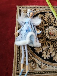 Christmas Angel Figurine With Movable Arms And Legs Blue, Ornamental, New - Picture 1 of 7
