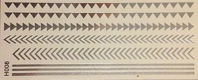 Una Volta Temporaneo Flash Tatuaggio di Colla Argento 6teile Bracciale Corpo H8 - Immagine 1 di 4