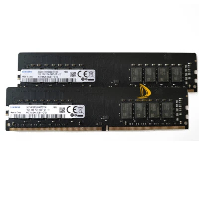 Samsung 32GB 2x 16GB PC4-2400T DDR4 RAM 19200MHz 288Pin UDIMM Desktop Memory - Image 1 of 4