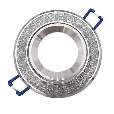 Portafaretto Tondo Argento con glitter brillantini Orientabile da incasso carton - Immagine 1 di 4