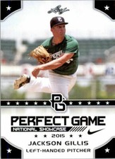 JACKSON GILLIS 2015 LEAF "1ST EVER PRINTED" PERFECT GAME ROOKIE CARD #98! 