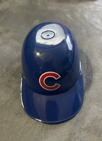 CHICAGO CUBS Blue Plastic Mini Batting Baseball Helmet Ice Cream Bowl Cover
