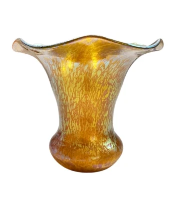 LOETZ CANDIA PAPILLION ART DECO ART GLASS VASE CIRCA 1918 OVAL CZECH MARK - Image 1 of 4