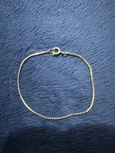 Delicate Sterling Silver 925 Wheat Style Chain Bracelet , 6.5” Long - Picture 1 of 7