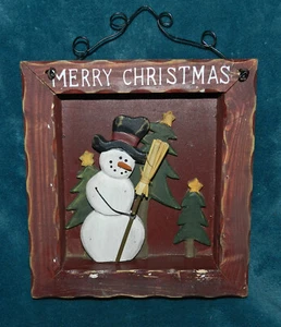 AWESOME SNOWMAN SHADOW BOX!! MERRY CHRISTMAS! - Picture 1 of 2