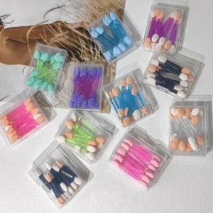 Multicolor Eyeshadow Stick Brush Portable Disposable Eyeshadow Brush - Picture 1 of 22