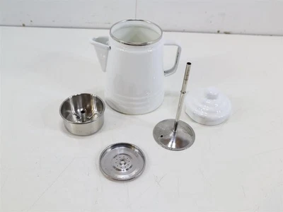 Petromax Perkomax Perkolator Emaille weiß Kaffeekocher Teekocher - Bild 1 von 4