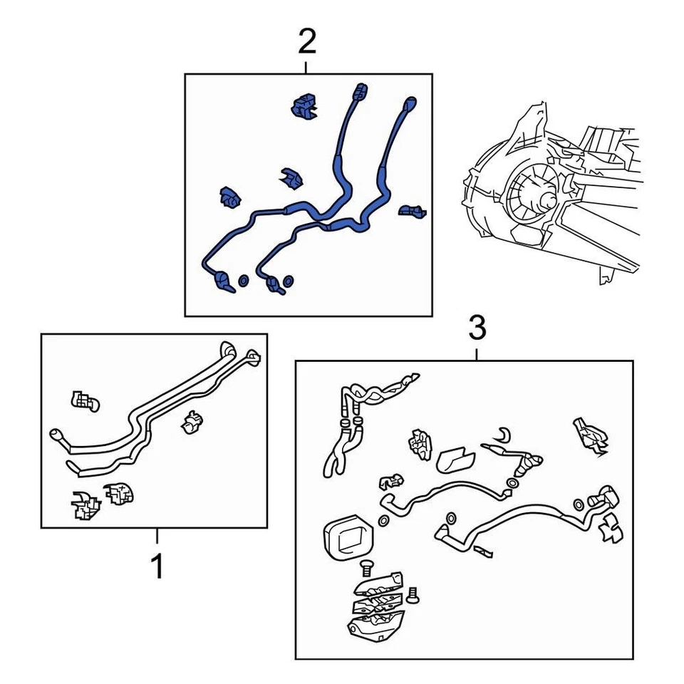 For Toyota Sienna 2011-2020 Toyota 8884008210 Rear A/C Manifold Hose Assembly Foto 1 de 1