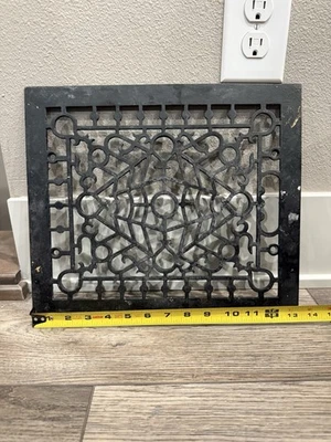 Grelha de registro vintage de ferro fundido 10x12 - Imagem 1 de 2