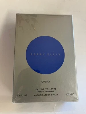 Perry Ellis COBALTO 3,4 oz Eau De Toilette spray para homens, 100% AUTÊNTICO, LACRADO, RARO - Imagem 1 de 2