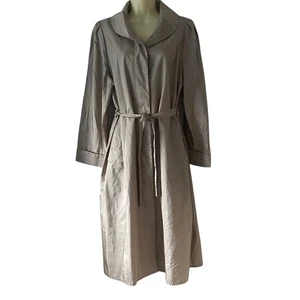 Forecaster Unika Vintage Beige Lightweight Trench Coat Size 14 Belt Travel - Picture 1 of 9
