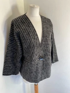 BNWT OSKA Ines jacket Size 1 UK 10 NEW boxy lagenlook asphalt wool blend rrp£185 - Picture 1 of 14