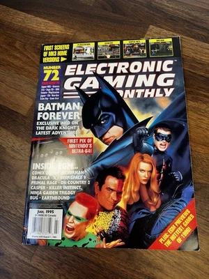 Electronic Gaming Monthly EGM Magazine 72 July 1995 Batman Forever w/inserts - Image 1 of 4