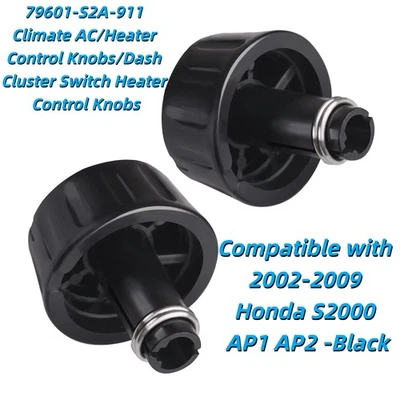 Juego de 2 perillas de control de clima para Honda S2000 2002-2009 AP1 AP2 79601-S2A-911 Foto 1 de 4