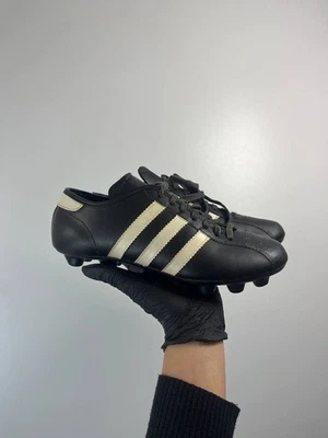 Scarpe da calcio Adidas Kaiser 5 Liga in pelle nera vintage anni 80 taglia US 6 EUR 39 - Immagine 1 di 4