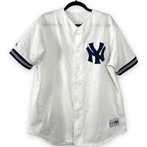 Vintage New York Yankees Majestic Gr. XL belüftetes Trikot Made in USA weiß - Bild 1 von 5