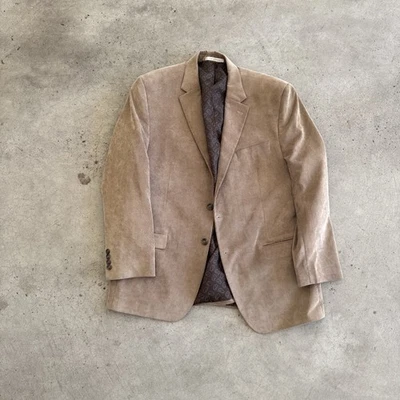 Abrigo Traje De Pana Vintage Chaps Ralph Lauren Para Hombre 44R Marrón Claro Dos Botones Foto 1 de 4