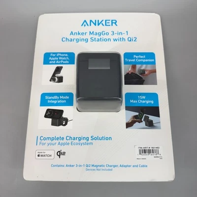 Anker MagGo 3-in-1 Charging Station Qi2 For Apple Devices - Image 1 of 4
