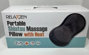 Relaxzen Portable Shiatsu Massage Pillow Black - Picture 1 of 10