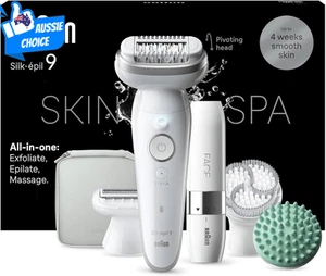 Silk-Épil Women’s Epilator Set Hair Remover Long-Lasting Fit Face White Silver - Picture 1 of 9