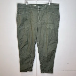 Pilcro Anthropologie The Wanderer Mid-Rise Relaxed Leg In Pants Olive Green 20W - Picture 1 of 6