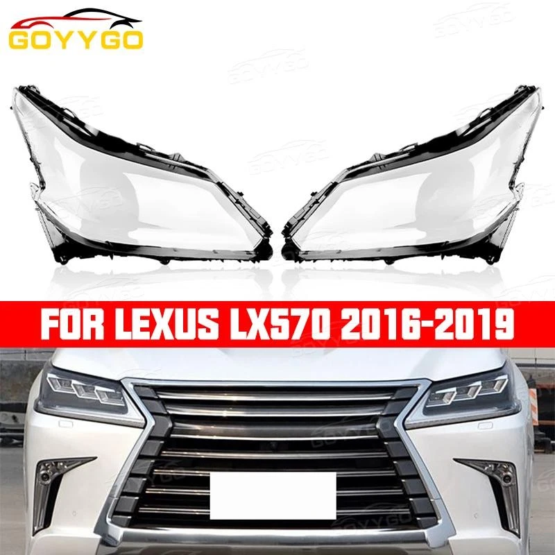 Paar Auto Scheinwerfer Linse Abdeckung Scheinwerfer Shell für Lexus LX570 16-19 - Bild 1 von 4