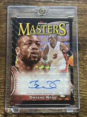 2023-24 Topps Finest - Masters Autograph Dwyane Wade #MA-DW Refractor /25 Miami - Image 1 of 4
