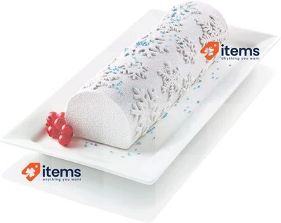 SILIKOMART Eiskönigin Buche Kit Für Textur Schneeflocken Weiß 67 MM - 67MM Grau - Bild 1 von 4