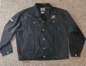Vintage Lee Sport denim jean jacket NASCAR MARK MARTIN XXL Black Denim Vintage - Picture 1 of 10