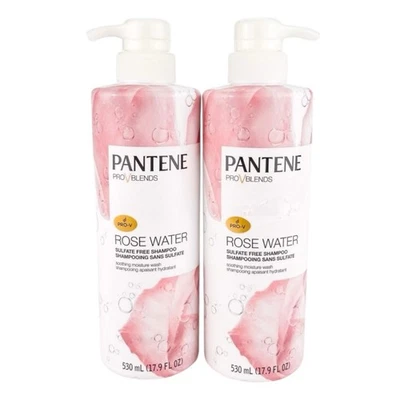 Pantene Pro V Blends Rose Water Sulfate Free Shampoo 17.9 Fl Oz Ea Lot Of 2 - Image 1 of 4