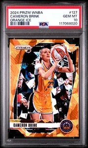 Panini Prizm WNBA ORANGE ICE #127 2024 Cameron Brink Rookie RC PSA 10 CHISPAS - Imagen 1 de 2