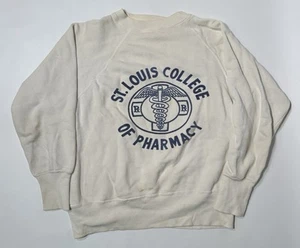 Vintage 1960s St Louis College of Pharmacy UHSP Logo Pullover Sweatshirt - Picture 1 of 9