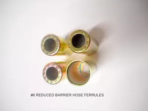 Beadlock A/C Fitting, #6 Crimp FERRULES For REDUCED Barrier Hose # 6 PACK /4 - Bild 1 von 2
