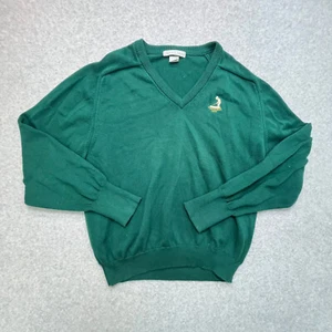 Vintage Izod Club Sweater Men's 2XL XXL Green V-Neck Pinehurst Logo Pullover - Picture 1 of 8