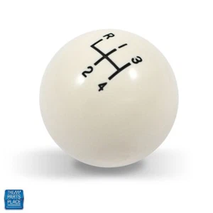 Bola de cambio manual Chevelle Impala Nova 64-67 blanca patrón de 4 velocidades nueva - Imagen 1 de 2