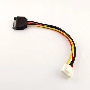10pcs 15 Pin SATA Male to 4 Pin Floppy FDD Female Power Converter Adapter Cable - Picture 1 of 5
